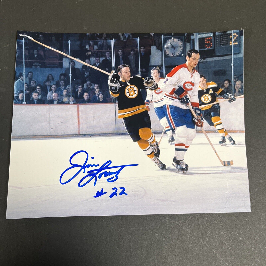 Jim Lorentz Signed 8x10 Boston Bruins Sportsworld