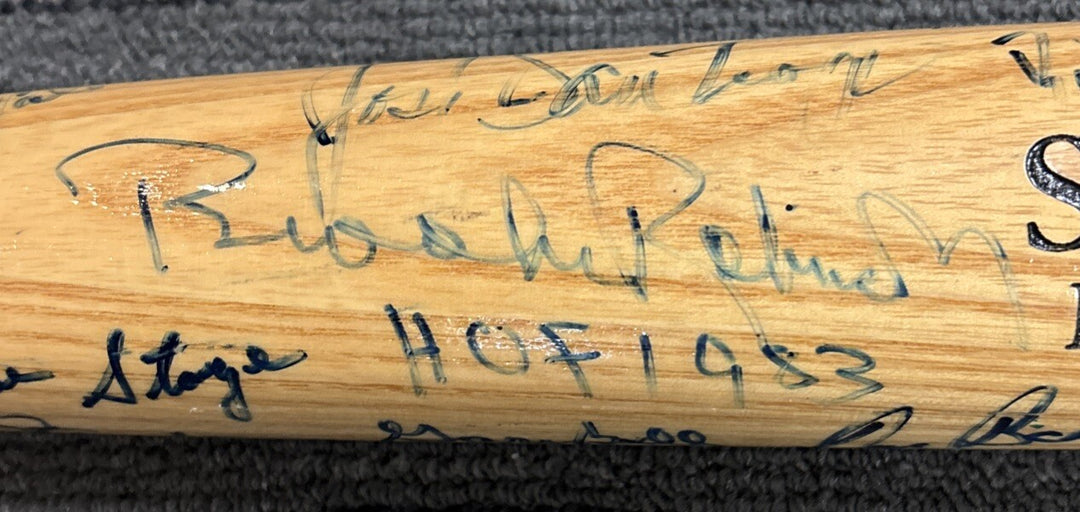 2008 Red Sox Fantasy Camp Signed Baseball Bat Brooks Robinson Stanley Bell Etc.