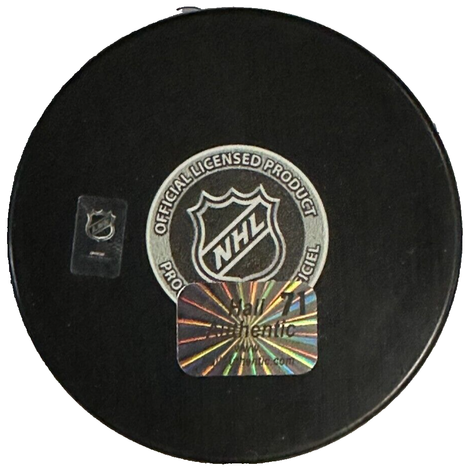 Taylor Hall Autographed Boston Bruins Hockey Puck NHL