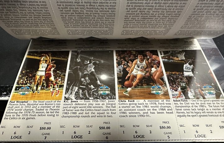 Red Auerbach Personal 1994-95 Boston Celtics Season Ticket Booklet Garden Last