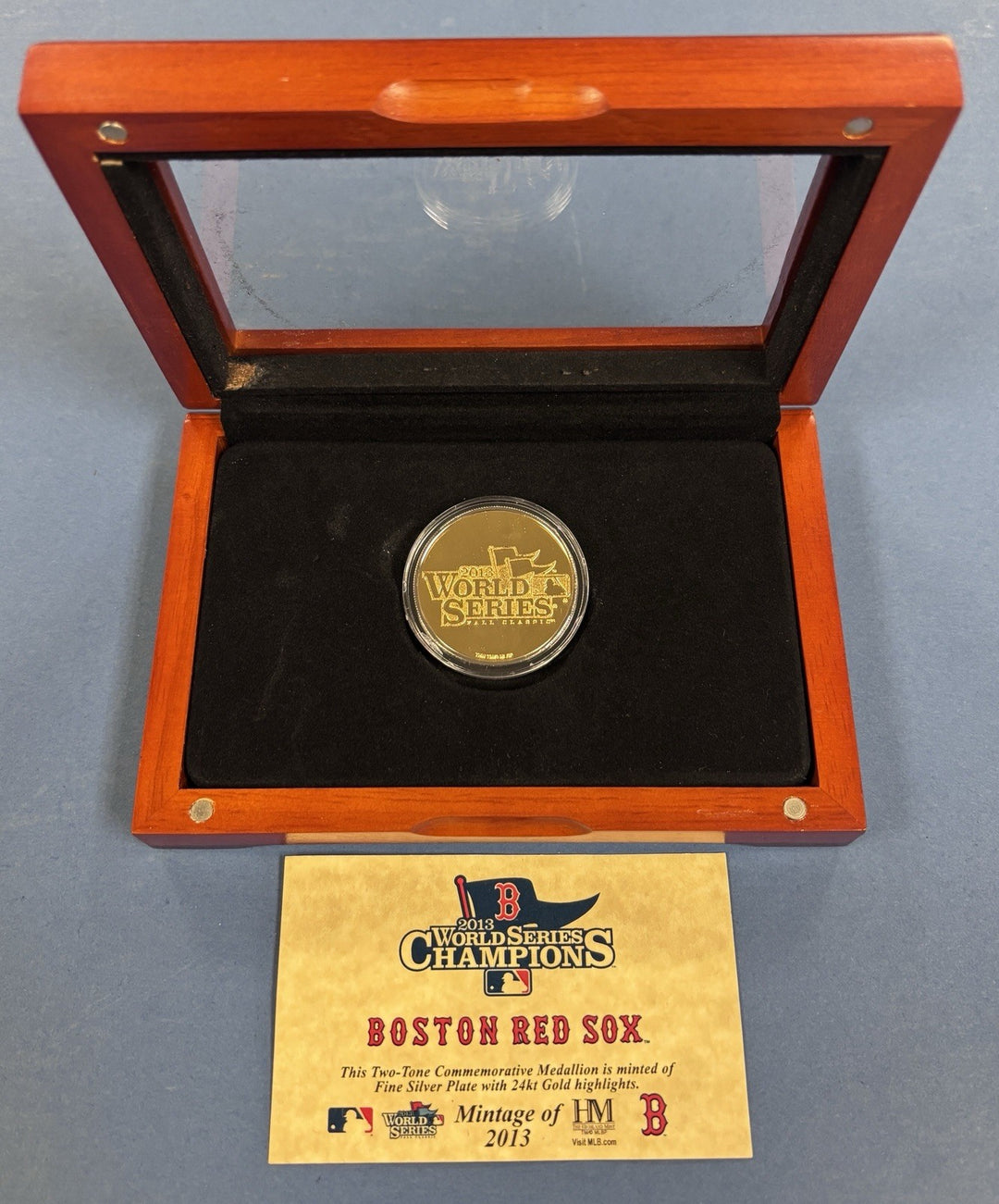 Highland Mint 2013 Boston Red Sox Champions Two Toned Commemorative Medallion