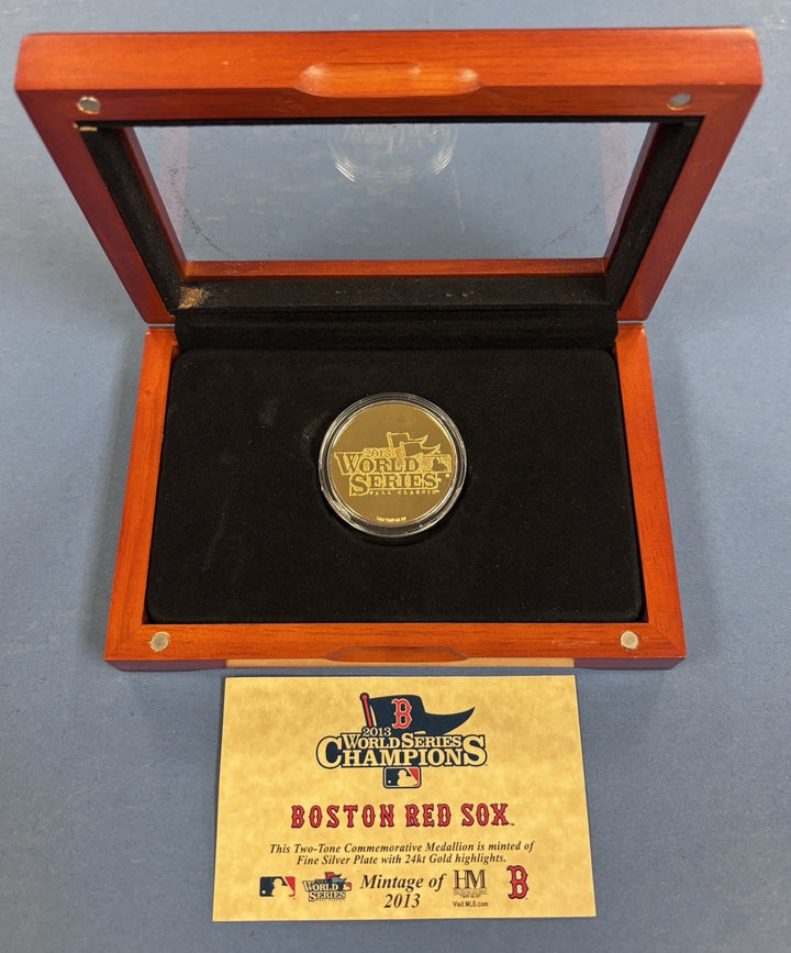 Highland Mint 2013 Boston Red Sox Champions Two Toned Commemorative Medallion