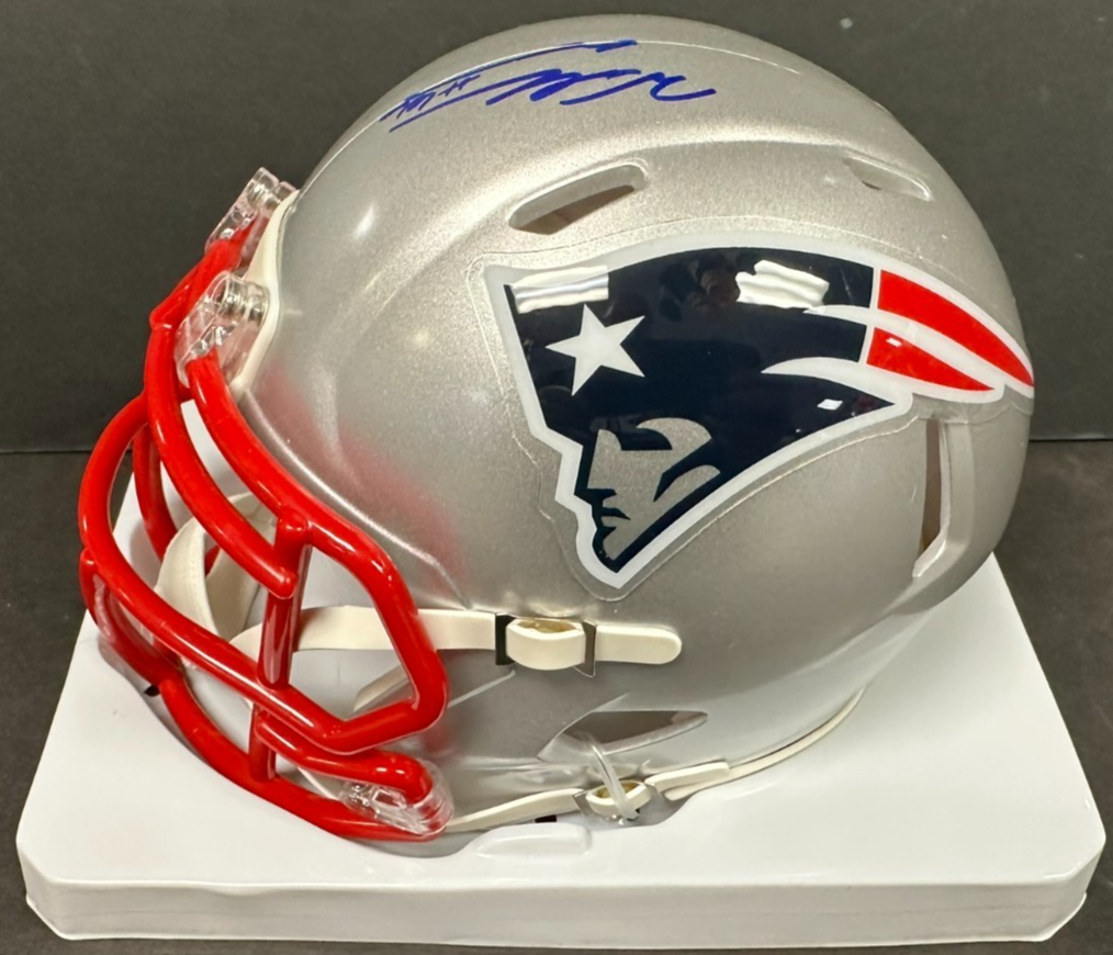 Will Campbell Autographed New England Patriots Mini Helmet JSA