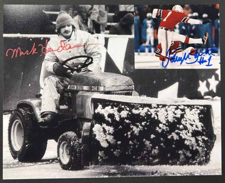 1982 Patriots Vs Dolphins Snow Plow Game Autographed 8x10 Photo John Smith