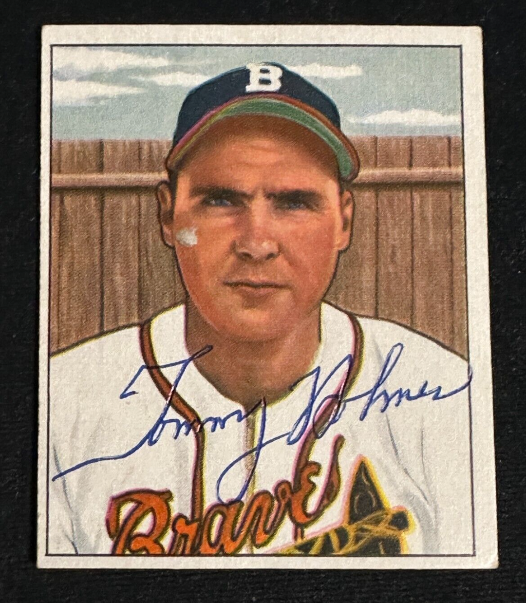 Tommy Holmes Autographed 1950 Bowman Card #110 Boston Braves