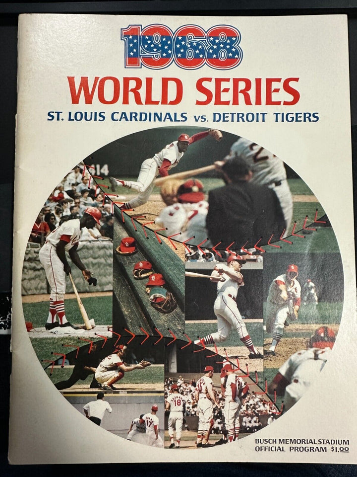 1968 World Series Program St. Louis Cardinals & Detroit Tigers