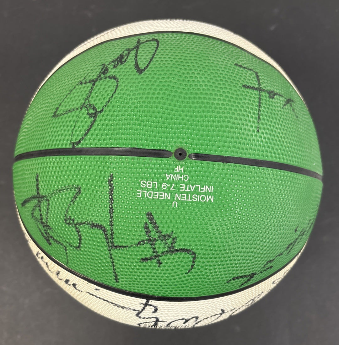 1995-96 Boston Celtics Team Signed Ball Dennis Johnson +17 Sportsworld COA