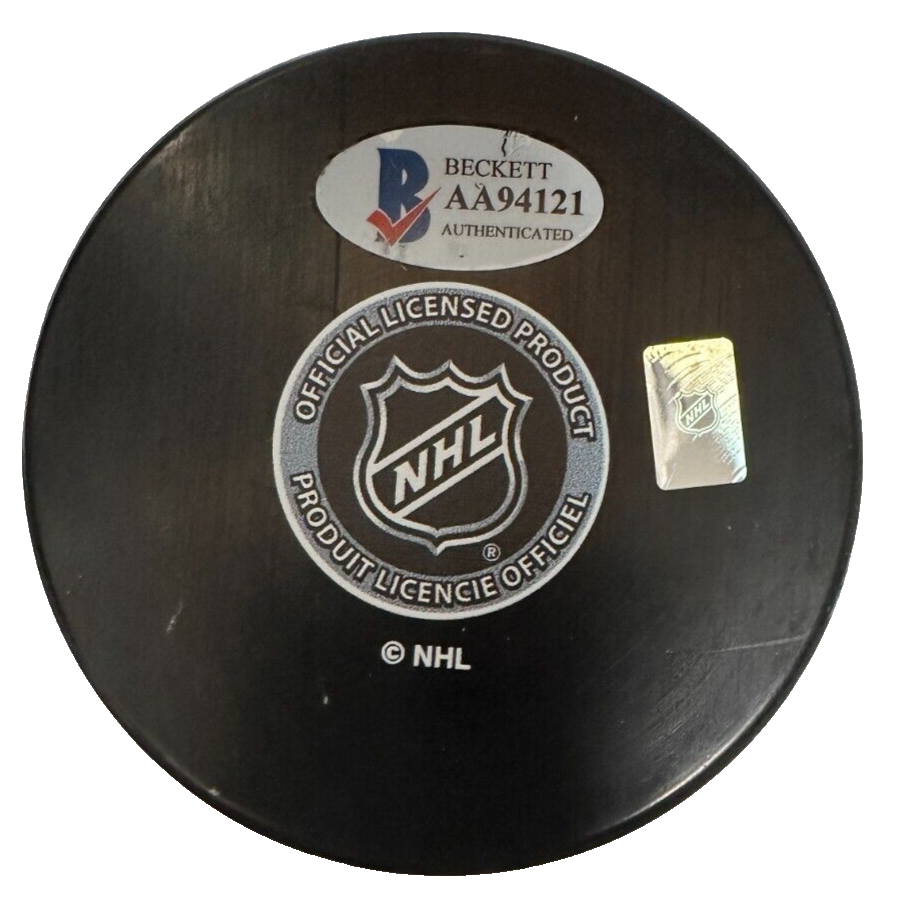 Ed Westfall Autographed Boston Bruins Hockey Puck BAS NHL