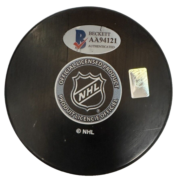 Ed Westfall Autographed Boston Bruins Hockey Puck BAS NHL