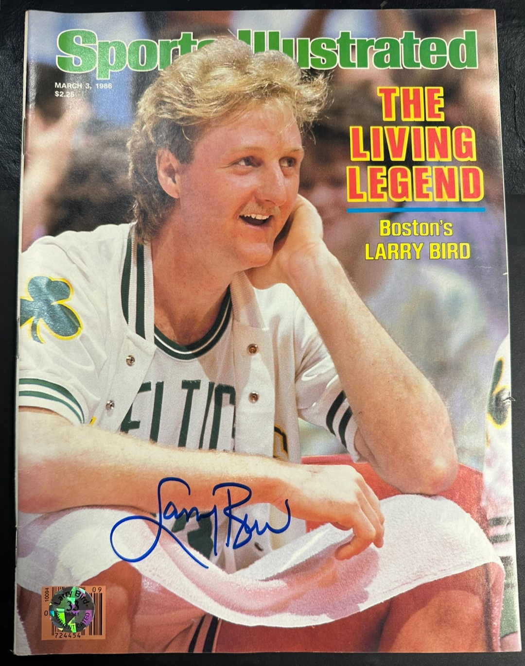 Larry Bird Autographed 3/3/1986 Sports Illustrated No Label Bird Hologram