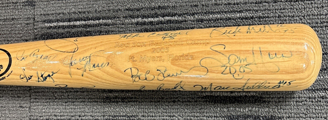 2005 Red Sox Fantasy Camp Signed Baseball Bat Monbouquette Bell Etc.