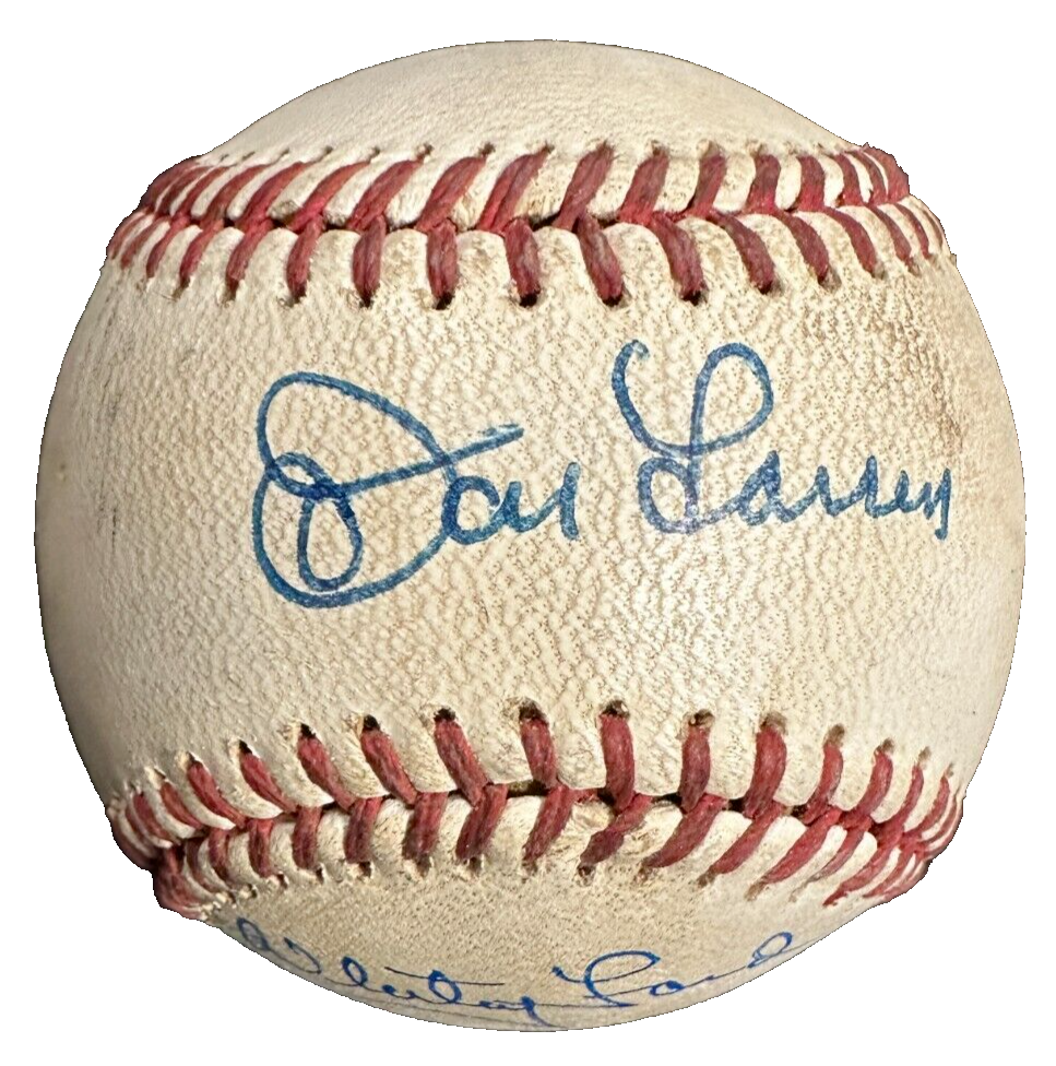 Whitey Ford & Don Larsen Autographed American League Baseball BAS HOF Yankees