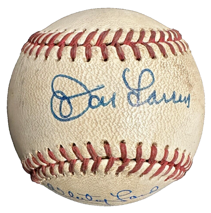 Whitey Ford & Don Larsen Autographed American League Baseball BAS HOF Yankees