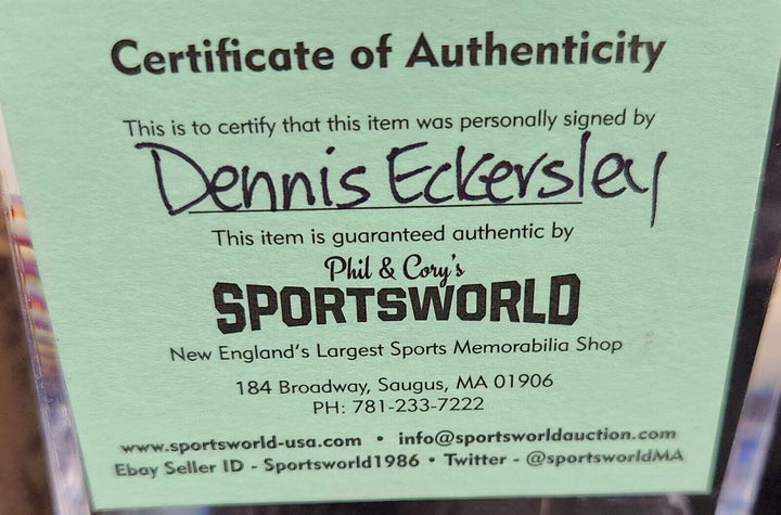 Dennis Eckersley Signed Inscribed Major League Baseball A's Cubs Red Sox HOF COA