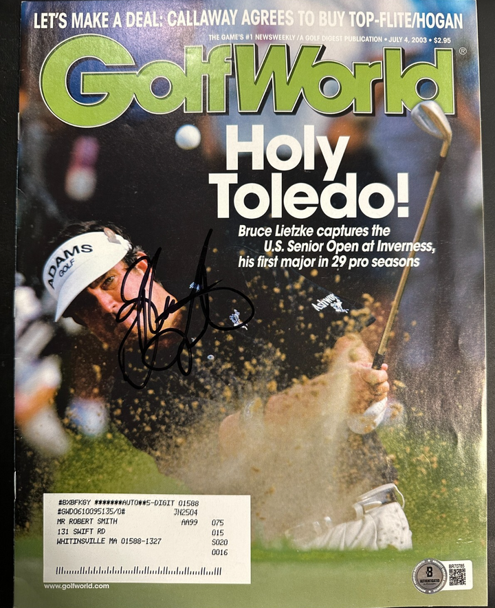 Bruce Lietzke Autographed 7/4/2003 Issue Golf World Magazine BAS