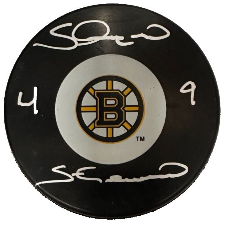 Shayne Stevenson Autographed Boston Bruins Hockey Puck NHL