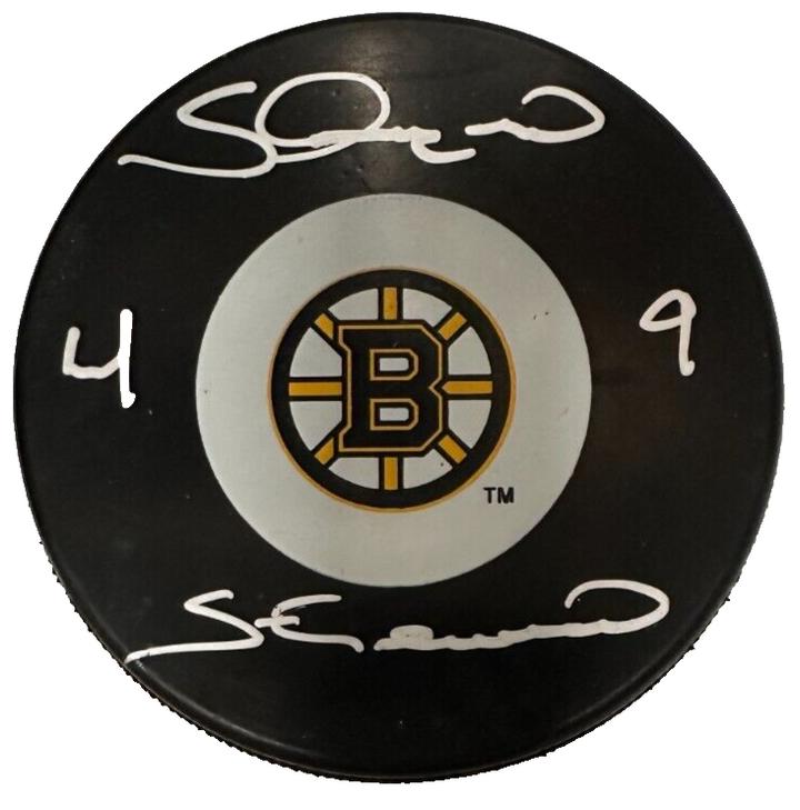 Shayne Stevenson Autographed Boston Bruins Hockey Puck NHL