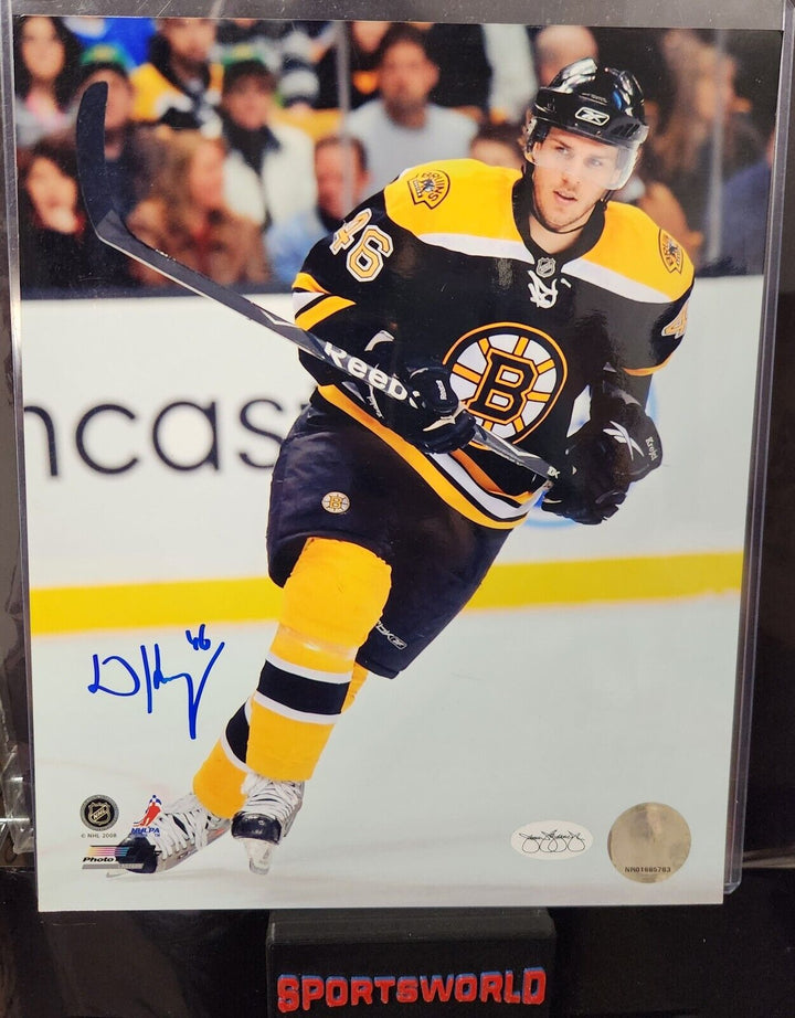 David Krejci Signed 8x10 Photo Boston Bruins JSA COA