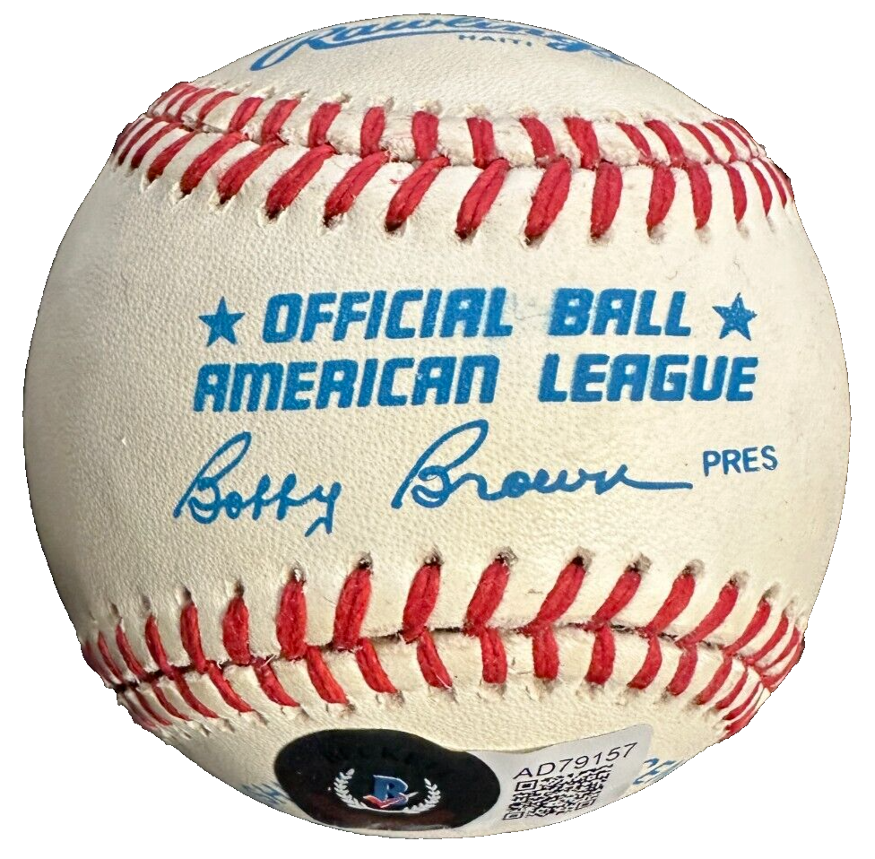 Frank Robinson Autographed American League Baseball Orioles HOF BAS