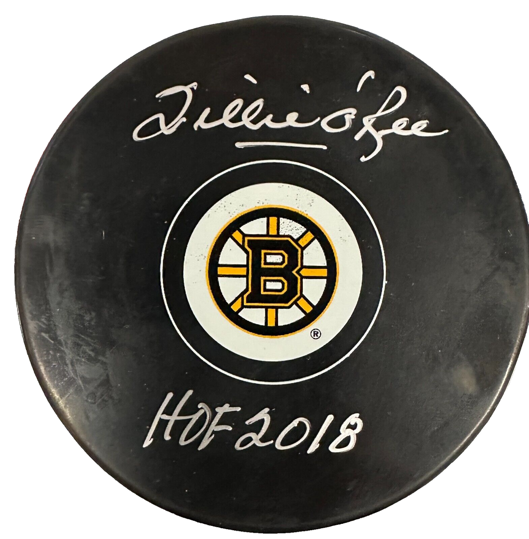 Willie O’Ree Autographed Boston Bruins Hockey Puck W/ HOF 2018