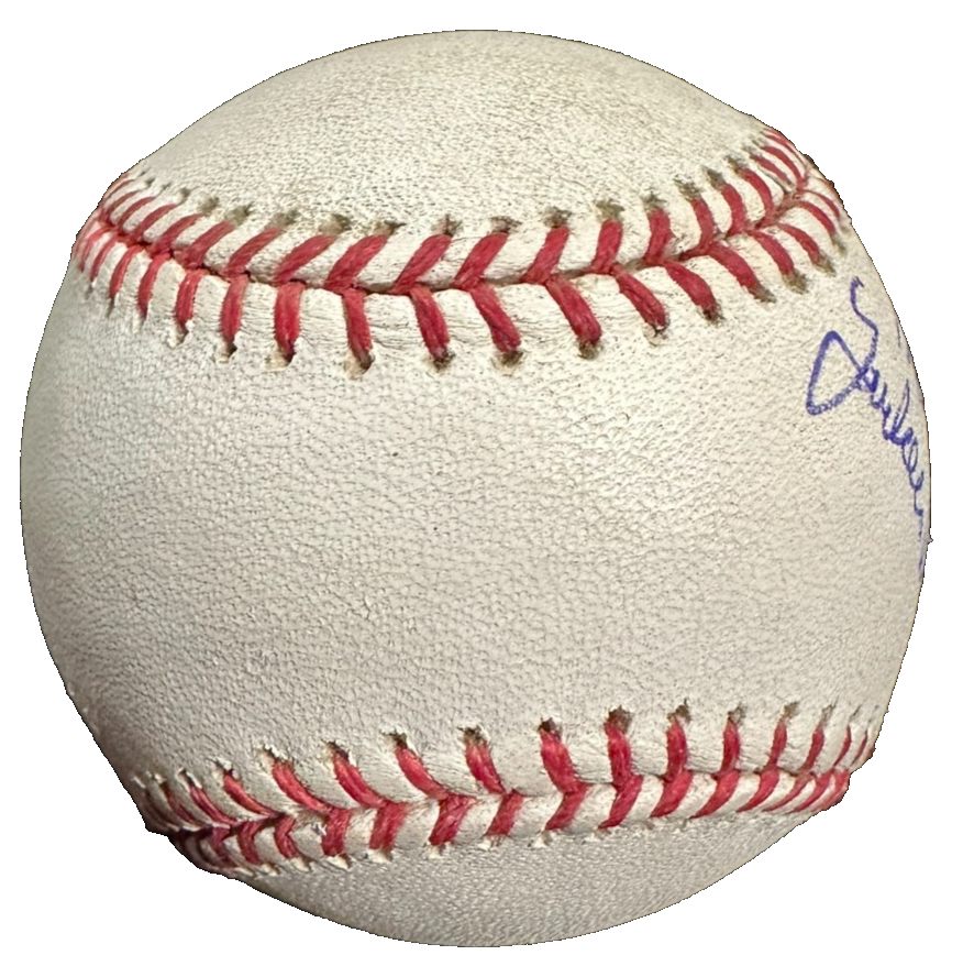 John Sterling Signed Yankee Stadium Inaugural Season Baseball W/The Yankees Win