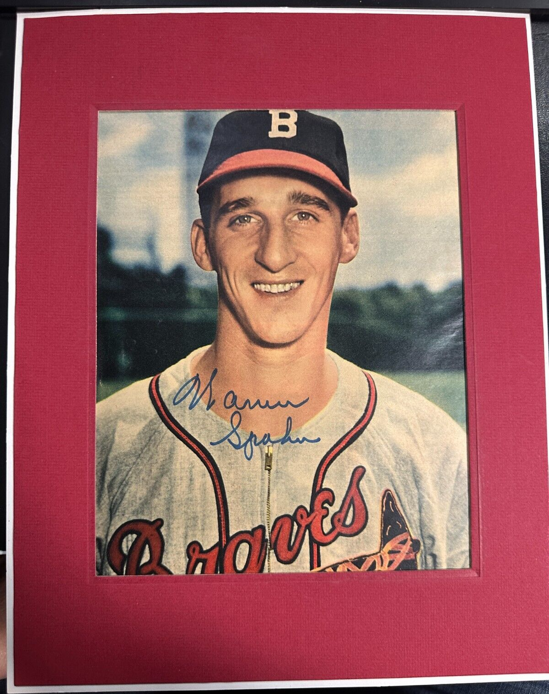 Warren Spahn Autographed 8x10 Magazine Photo HOF Boston Braves