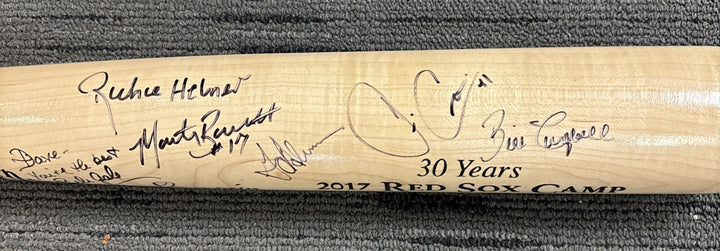 2017 Red Sox Fantasy Camp Signed Baseball Bat Campbell Barrett Bell Etc.