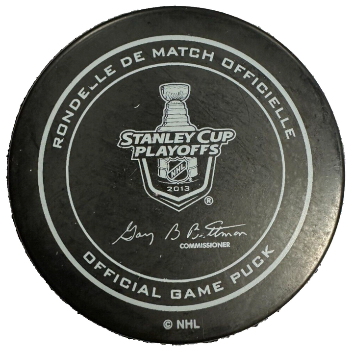 Al Iafrate Autographed 2013 Stanley Cup Playoffs Official Game Puck Bruins