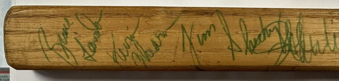 1974 New England Whalers Team Signed Tom Webster Game Issued Stick WHA Green