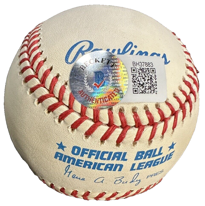 Yogi Berra Autographed American League Baseball HOF Yankees BAS