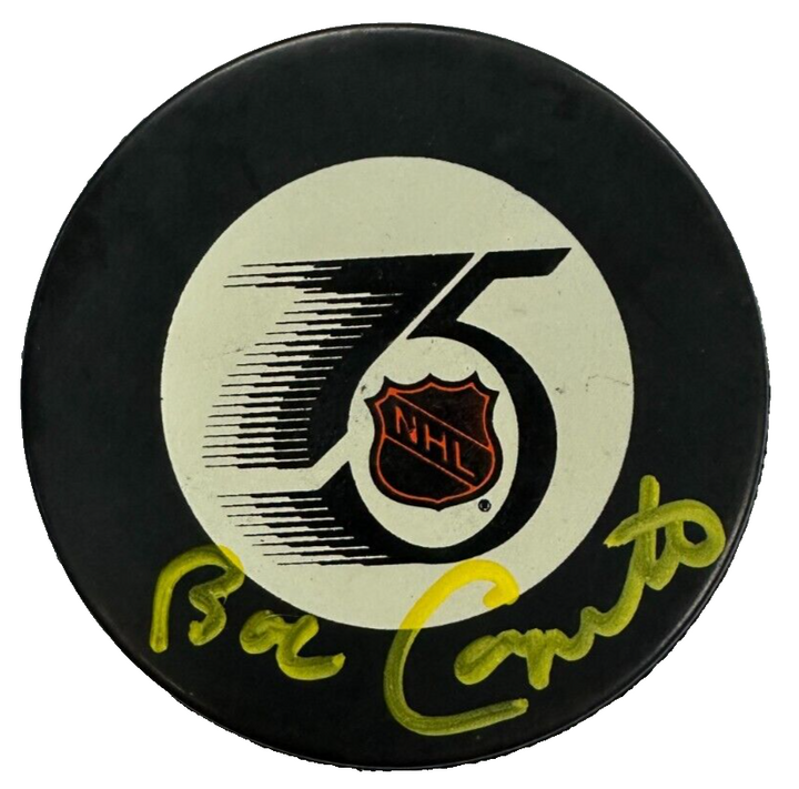 Bobby Carpenter Autographed NHL 75th Anniversary Game Puck NHL