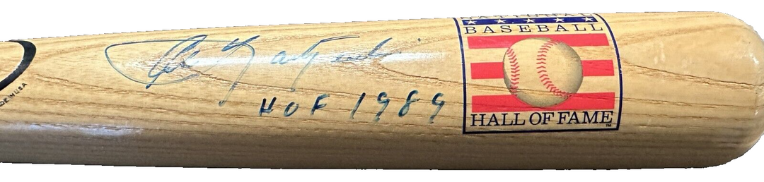 Carl Yastrzemski Autographed Baseball Hall of Fame Bat W/ HOF 1989 BAS