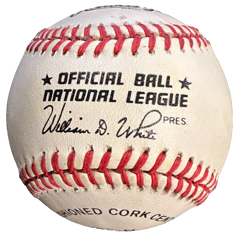 Bobby Thomson Autographed Official National League Baseball W/ 1951 WS Homerun