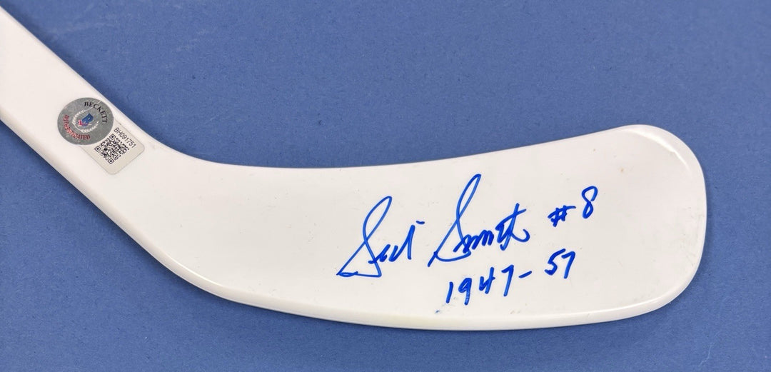 Sid Smith 1947-57 Signed Mini Stick Beckett Toronto Maple Leafs