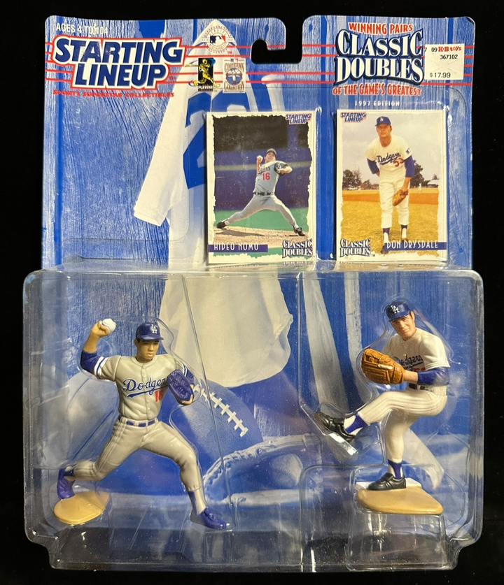 1997 Starting Lineup Classic Doubles Hideo Nomo & Don Drysdale Action Figures