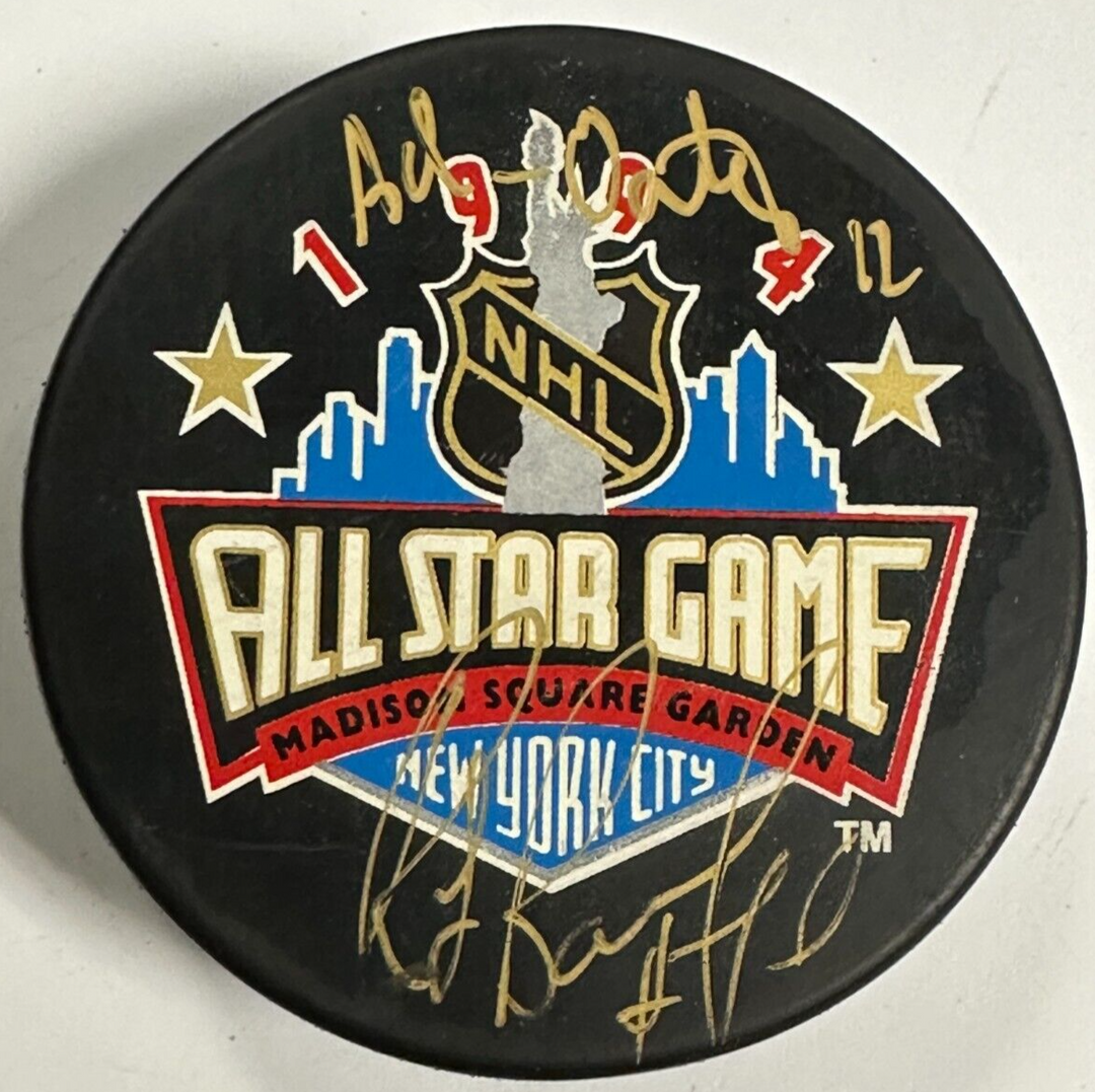 Ray Bourque & Adam Oates Autographed 1994 NHL All-Star Game Hockey Puck NHL