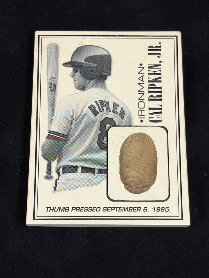 Ironman Cal Ripken Jr 23 K Gold Ceramic Thumb Press Print Card /20,000 Orioles