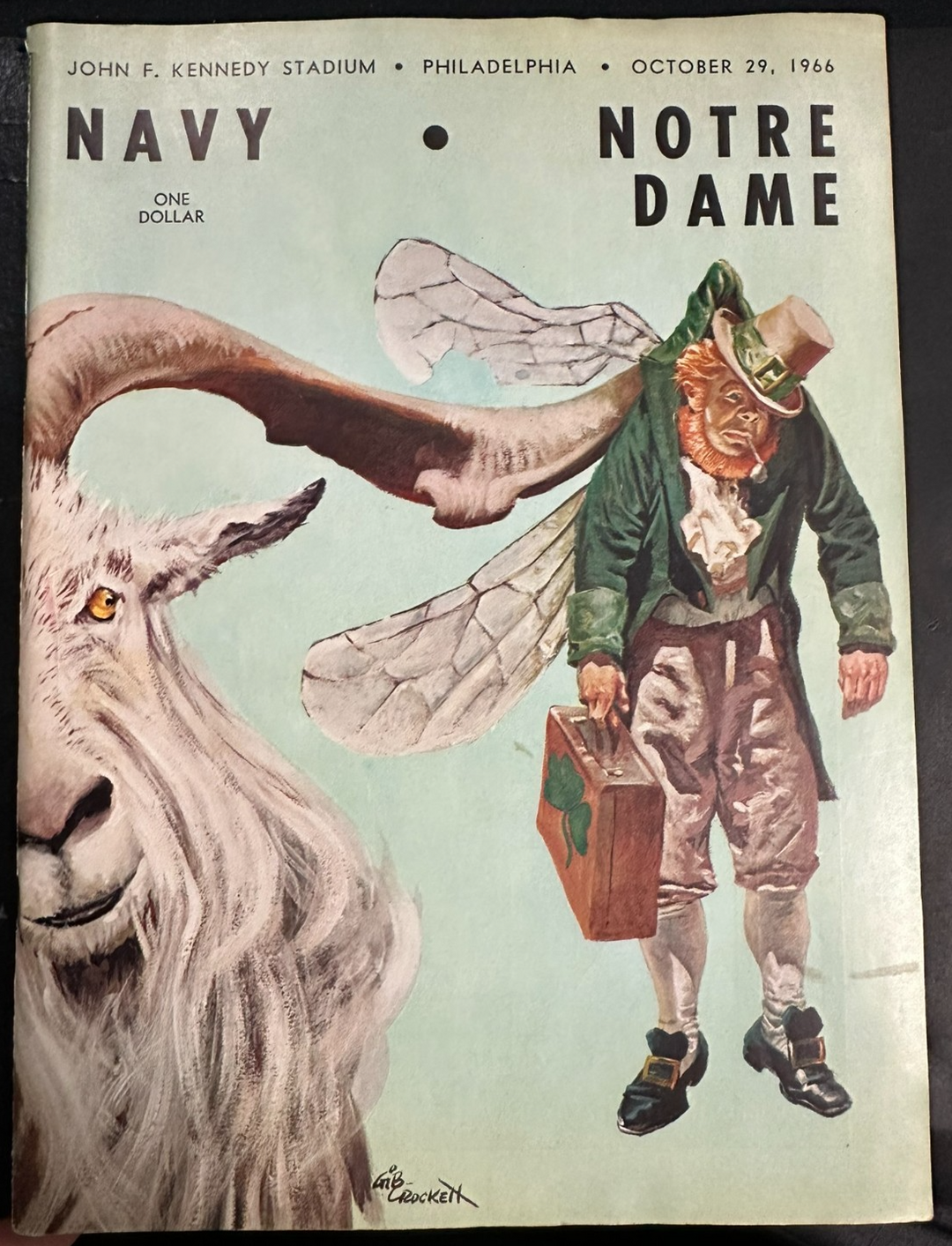 October 29, 1966 Navy Vs Notre Dame Football Program 31-7 Fighting Irish