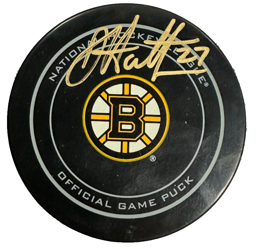 Dougie Hamilton Autographed 2013 Stanley Cup Playoffs Official Game Puck Bruins