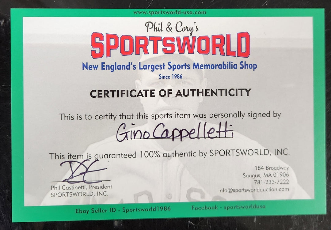 Gino Cappelletti Autographed 8x10 Photo New England Patriots UDA COA