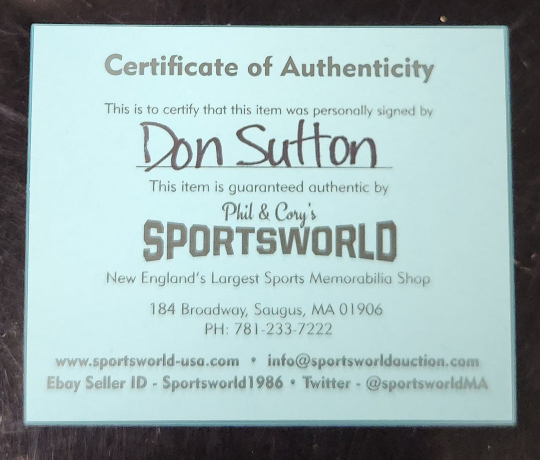 Don Sutton Signed Inscribed AL Baseball Oakland A's Los Angeles Dodgers HOF COA 