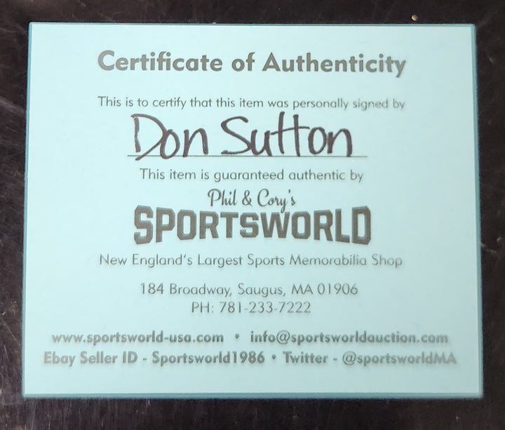 Don Sutton Signed Inscribed AL Baseball Oakland A's Los Angeles Dodgers HOF COA 