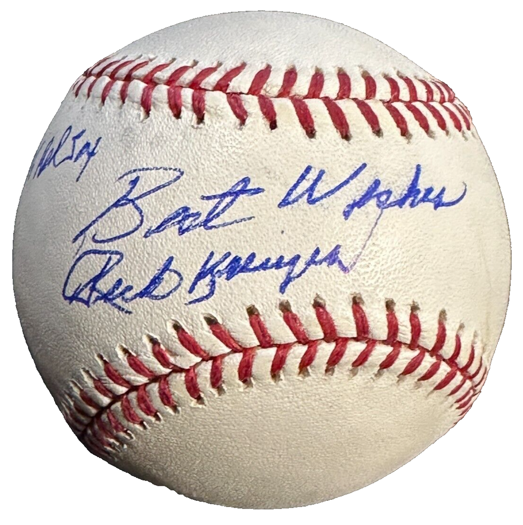 Rick Krueger Autographed Official Major League Baseball W/ 75 Red Sox Insc