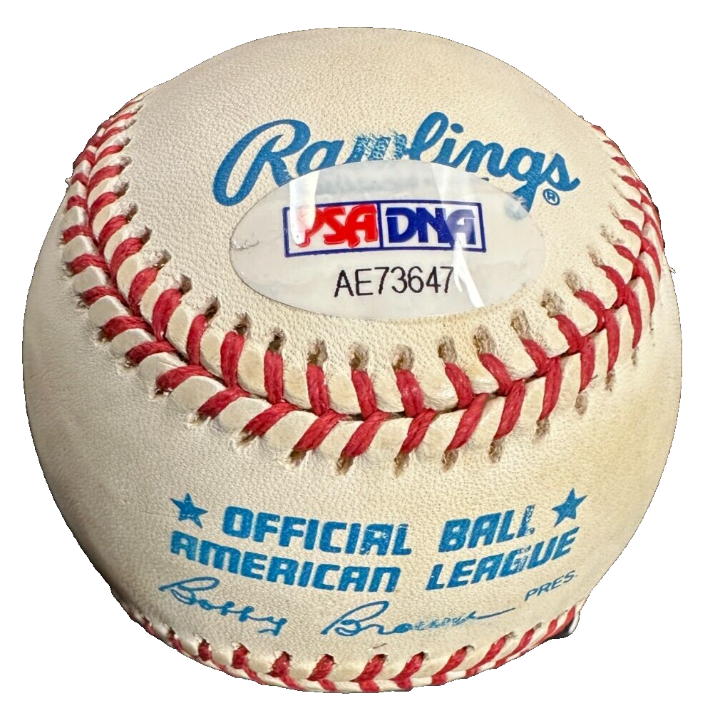 George Kell Autographed Bobby Brown American League Baseball W/ HOF 83 PSA/DNA