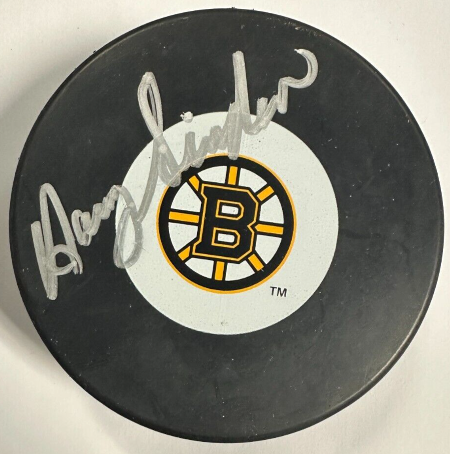 Harry Sinden Autographed Boston Bruins Hockey Puck HOF BAS