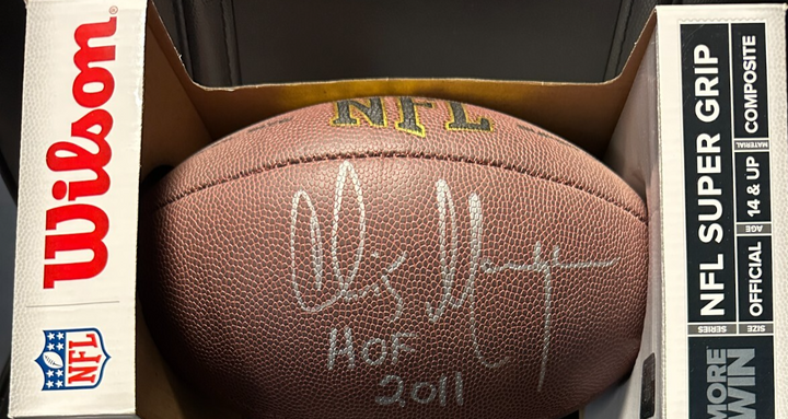 Chris Hanburger Autographed Wilson NFL Super Grip Football W/ HOF 2011 Redskins