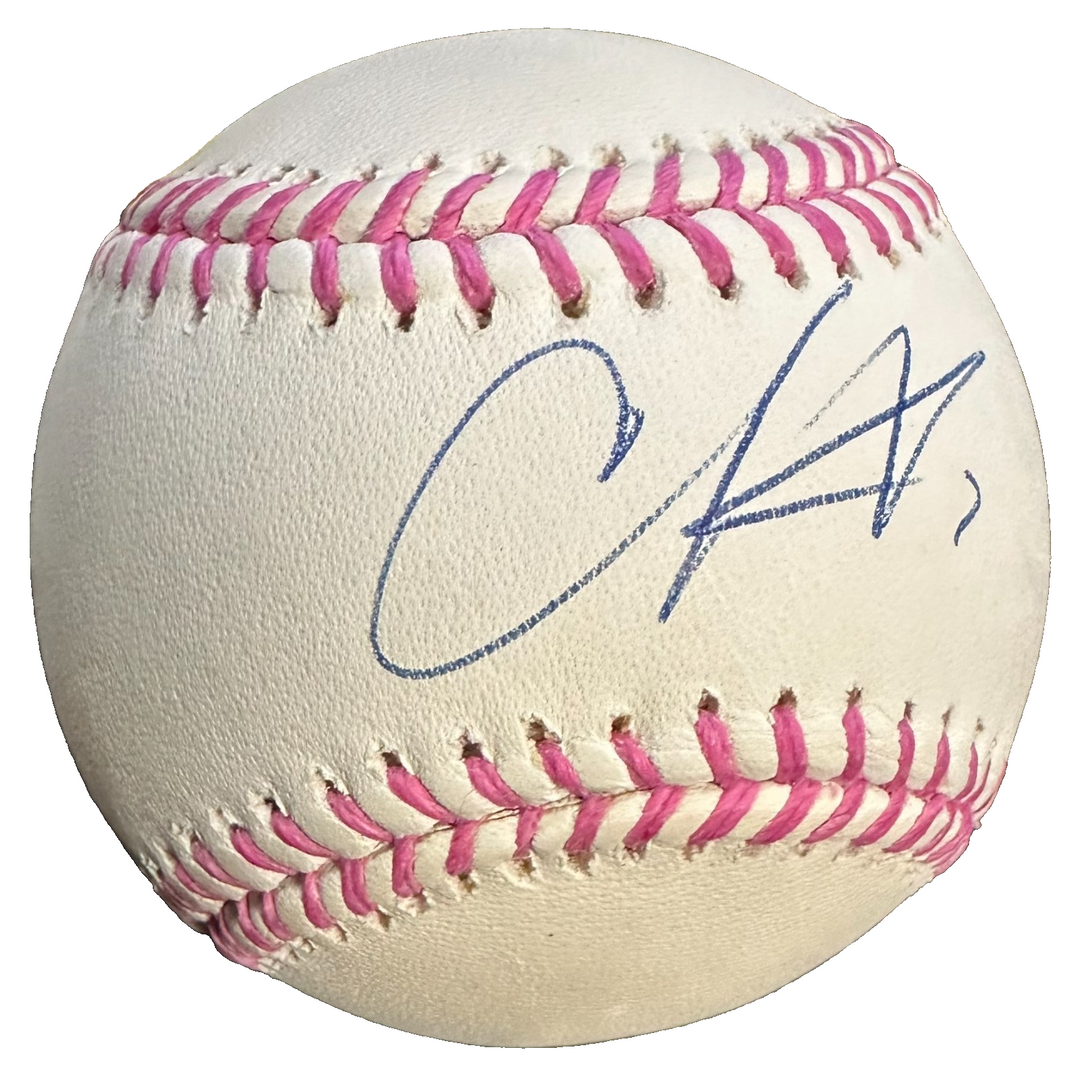 Christian Vazquez Autographed Breast Cancer Mother's Day Baseball Boston Red Sox