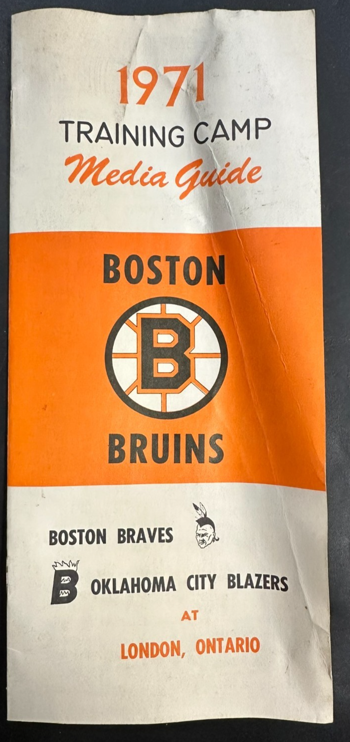 Vintage 1971 Boston Bruins Team Issued Training Camp Media Guide