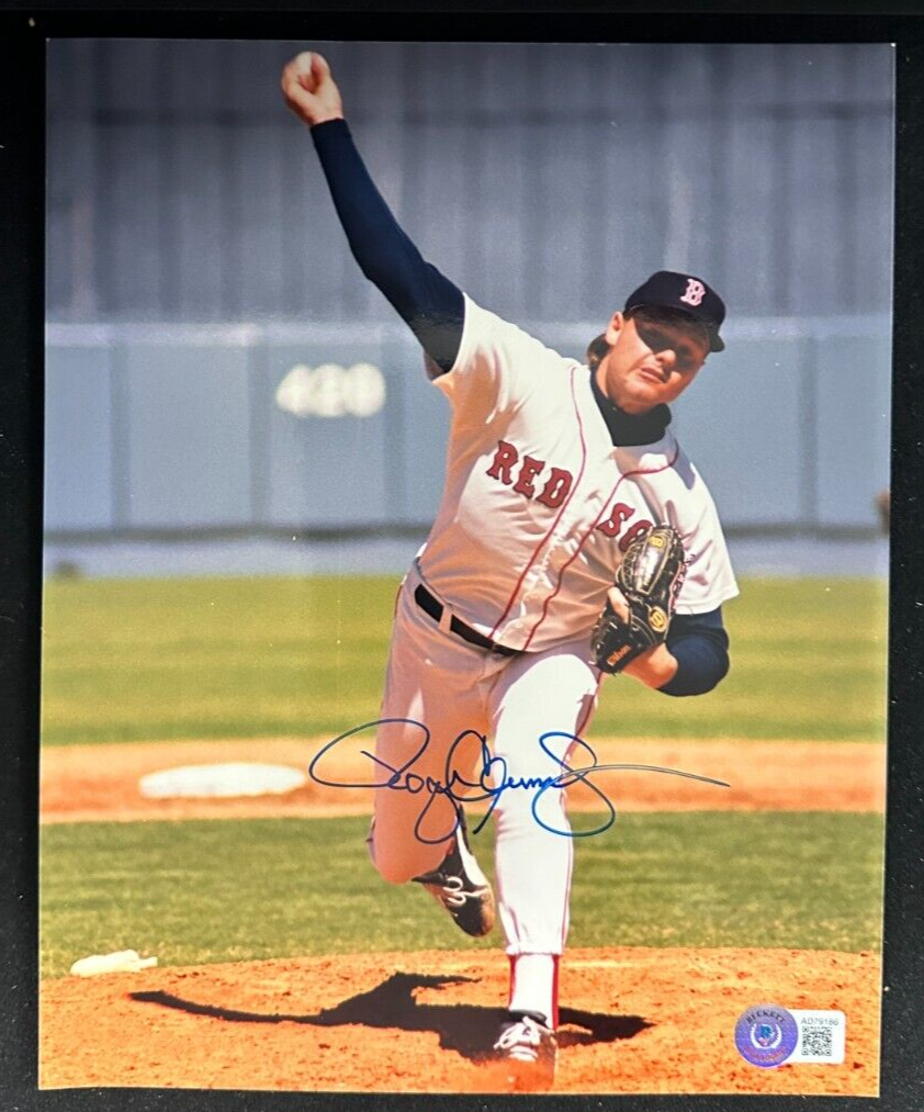 Roger Clemens Autographed 8x10 Photo Boston Red Sox BAS