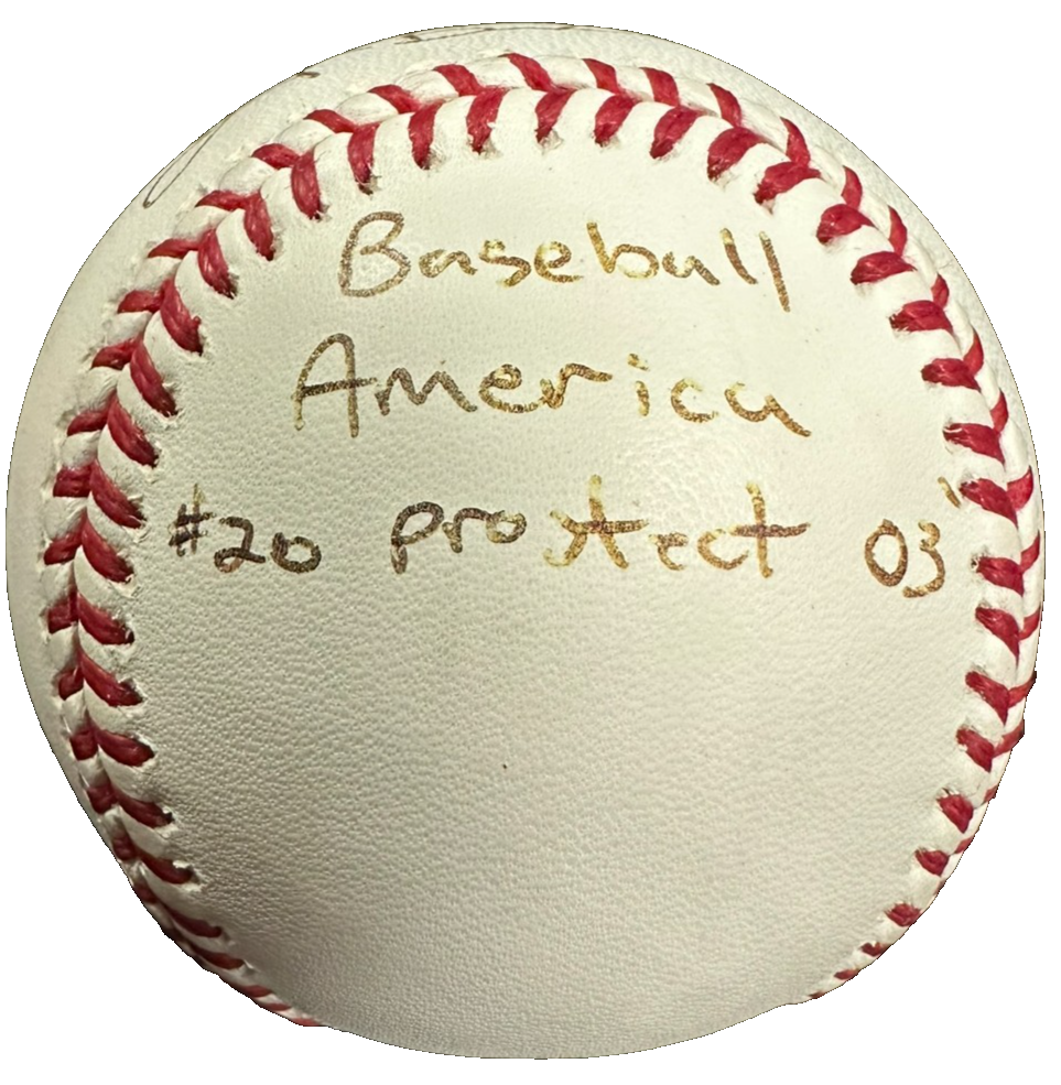Jeremy Bonderman Autographed Major League Baseball W/ BB America #20 Prospect 03